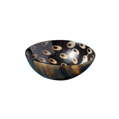 Be Home Horn Snack Peacock Bowl In Black