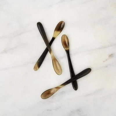 Be Home Horn Spice Spoons, Set Of 4