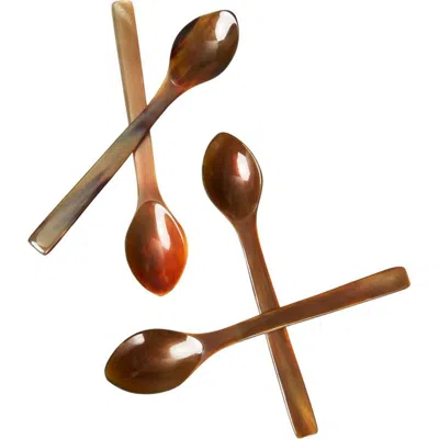 Be Home Horn Spoons In Brown