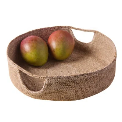 Be Home Hydra Woven Seagrass Tray In Gray