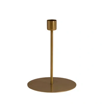 Be Home Kent Gold Taper Candle Holder, Tall In White