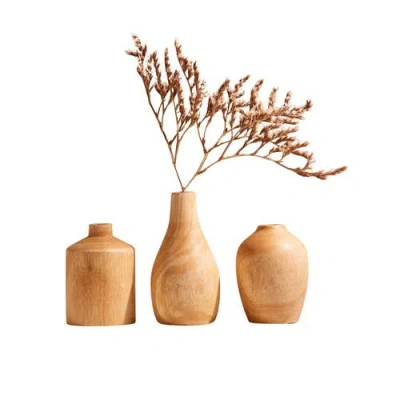 Be Home Kiln Mango Mini Vases In Orange