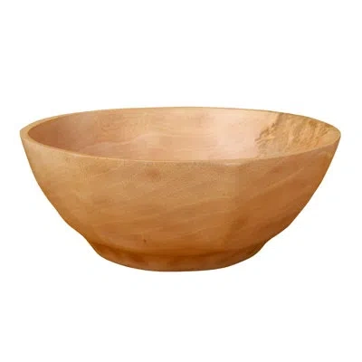 Be Home Kiln Mango Wood Curved Bowl, Large In Brown