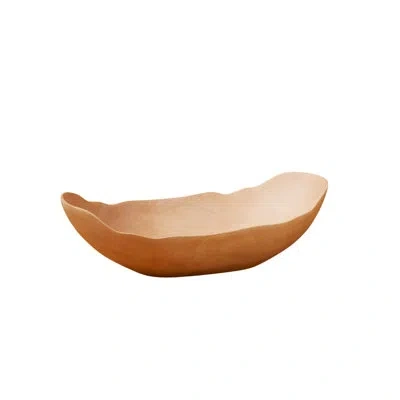 Be Home Kiln Mango Wood Petal Bowl, Small In Brown
