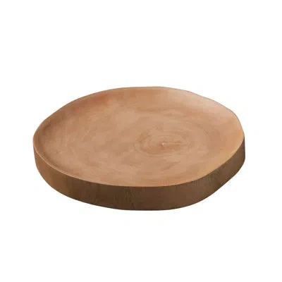 Be Home Kiln Mango Wood Platter In Beige