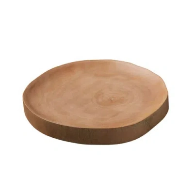 Be Home Kiln Mango Wood Platter In Orange