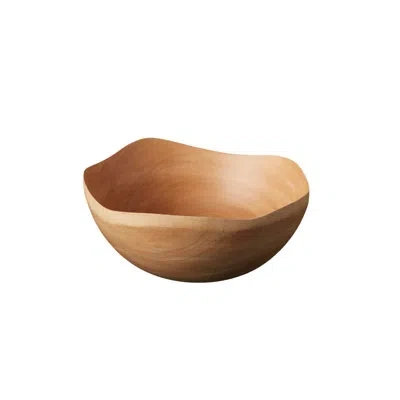 Be Home Kiln Mango Wood Wave Edge Bowl, Medium In Brown