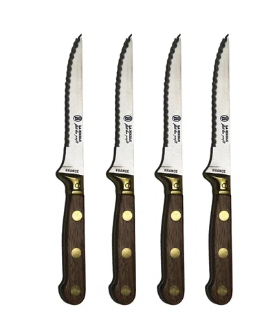 Be Home La Fourmi 4 Piece Laiton Steak Knife Set In Wood Presentation Box In Brown