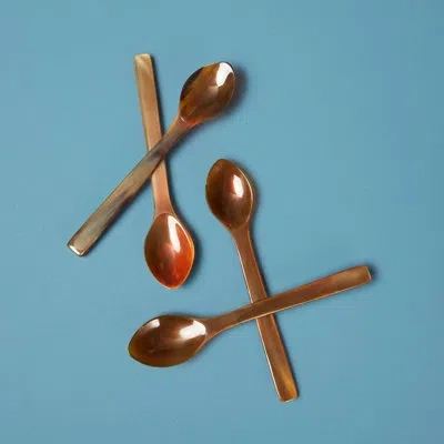 Be Home Large Horn Spoons, Set Of 4