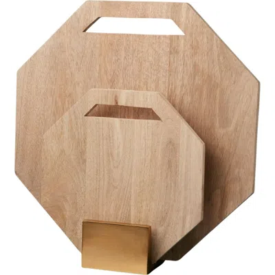 Be Home Leo Hexagon Boards & Stand Set In Brown