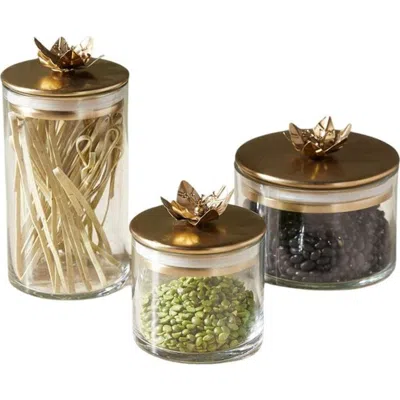 Be Home Lily Botanical Canister In Transparent