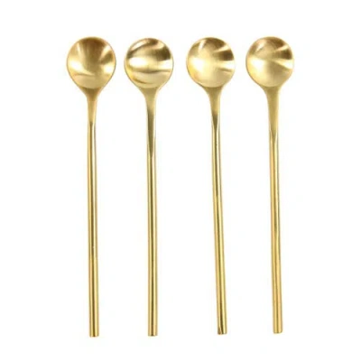 Be Home Luxe Thin Spoons In Gold