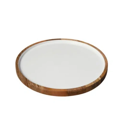 Be Home Madras Classic Round Platter In Multi