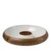 Be Home Madras Curva Chip And Dip Bowl Set In White/natural