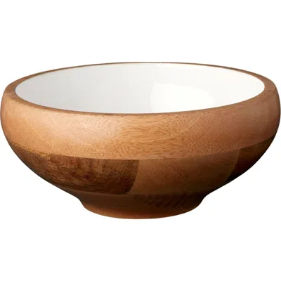 Be Home Madras Curva Footed Bowl In Brown
