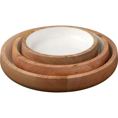 Be Home Madras Nesting Bowls In Brown