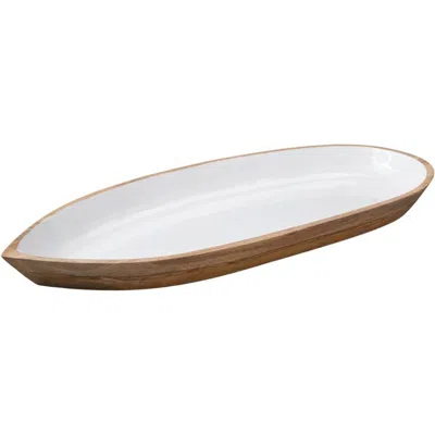 Be Home Madras Oval Oversized Dish In Brown