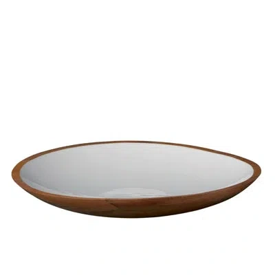 Be Home Madras Oversized Shallow Bowl In Brown