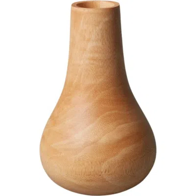 Be Home Mango Wood Bulb Vase In Orange
