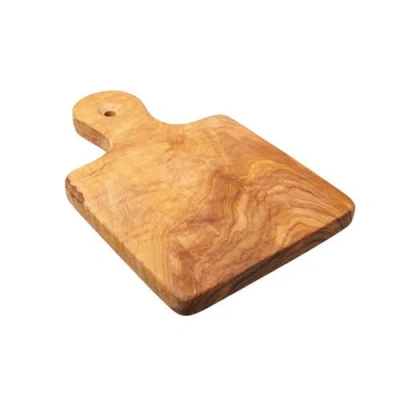 Be Home Mini Square Olive Wood Board In Brown