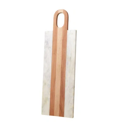 Be Home Moa Marble & Wood Long Board In Gray