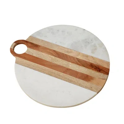 Be Home Moa Marble & Wood Round Board