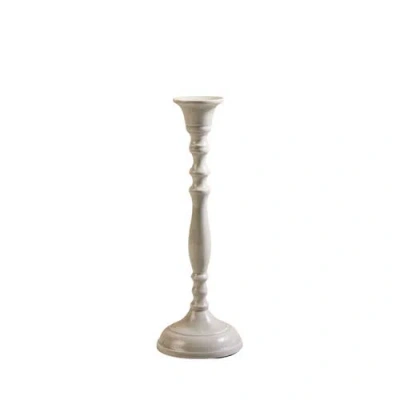 Be Home Nera Light Green Candle Holder In Silver