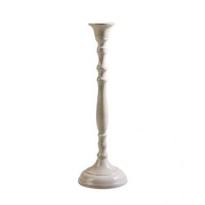 Be Home Nera Light Green Candle Holder In Silver