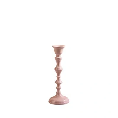Be Home Nera Light Rose Candle Holder, Small In Pink