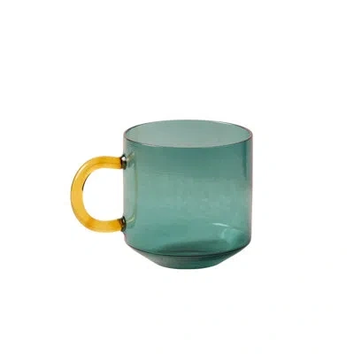 Be Home Niko Glass Mug, Teal