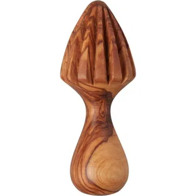 Be Home Olive Wood Citrus Press In Green