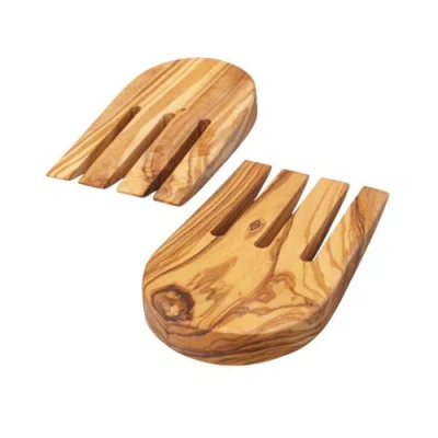 Be Home Olive Wood Salad Hands In Brown