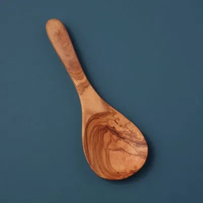 Be Home Olive Wood Serving Spoon In Natural Wood