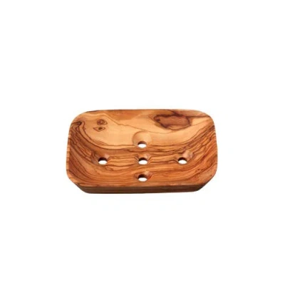 Be Home Olive Wood Sponge Holder In Brown