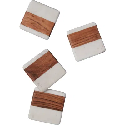 Be Home Pavia Square Coasters In Gray