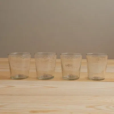 Be Home Pebble Glass Tumbler Short, Set Of 4 In Clear