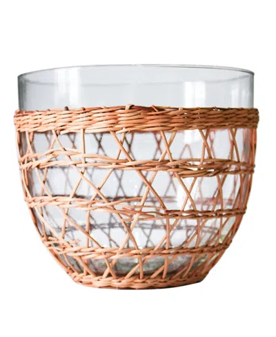 Be Home Rattan Cage Bowl In Brown
