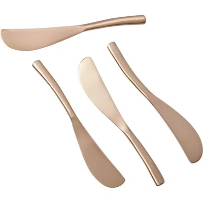 Be Home Rosé Streamlined Spreaders In Gold