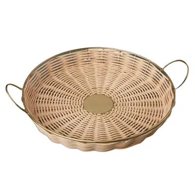 Be Home Rowan Round Tray In Beige