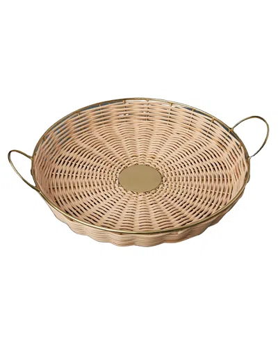 Be Home Rowan Round Tray In Neutral