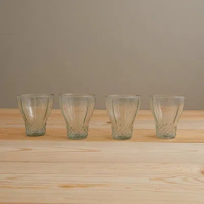 Be Home Ruffle Bell Glass, Set Of 4 In Clear
