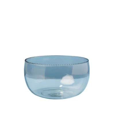 Be Home Ruffle Glass Bowl In Blue