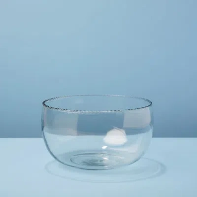 Be Home Ruffle Glass Bowl, Large In Blue