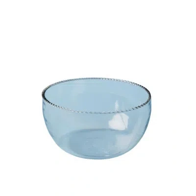 Be Home Ruffle Glass Bowl, Small In Blue
