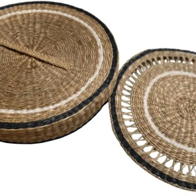Be Home Seagrass Black Placemats