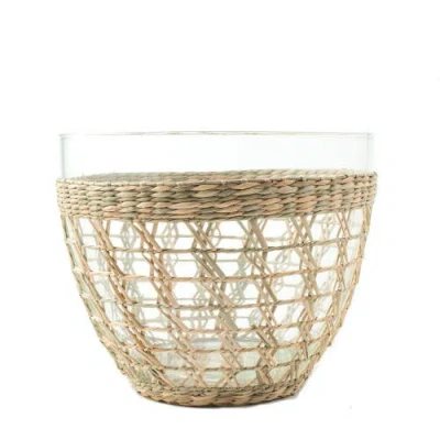 Be Home Seagrass Cage Bowl In Brown