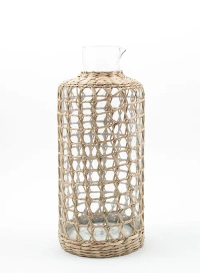 Be Home Seagrass Cage Carafe In Brown