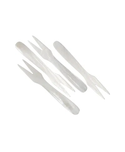 Be Home Seashell Forks, Set Of 4 In Gray