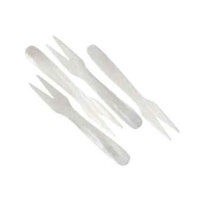 Be Home Seashell Forks In White