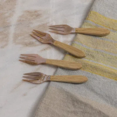 Be Home Serin Shell Cocktail Forks, Set Of 4
